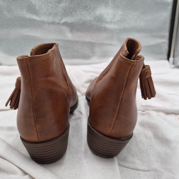 NEW ZODIAC Women's Val-Western Side Zip Ankle Boots in a cognac brown SIZE 6.5 - Picture 4 of 6